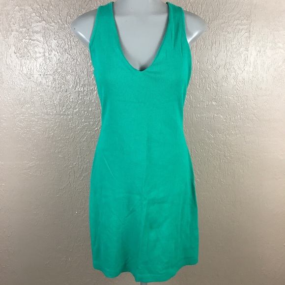 Moda International Green Ribbed Racerback Dress - Picture 3 of 7